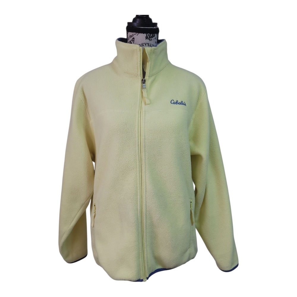Cabela's Stillwater Supply Company Full Zip Sweater M Yellow‎